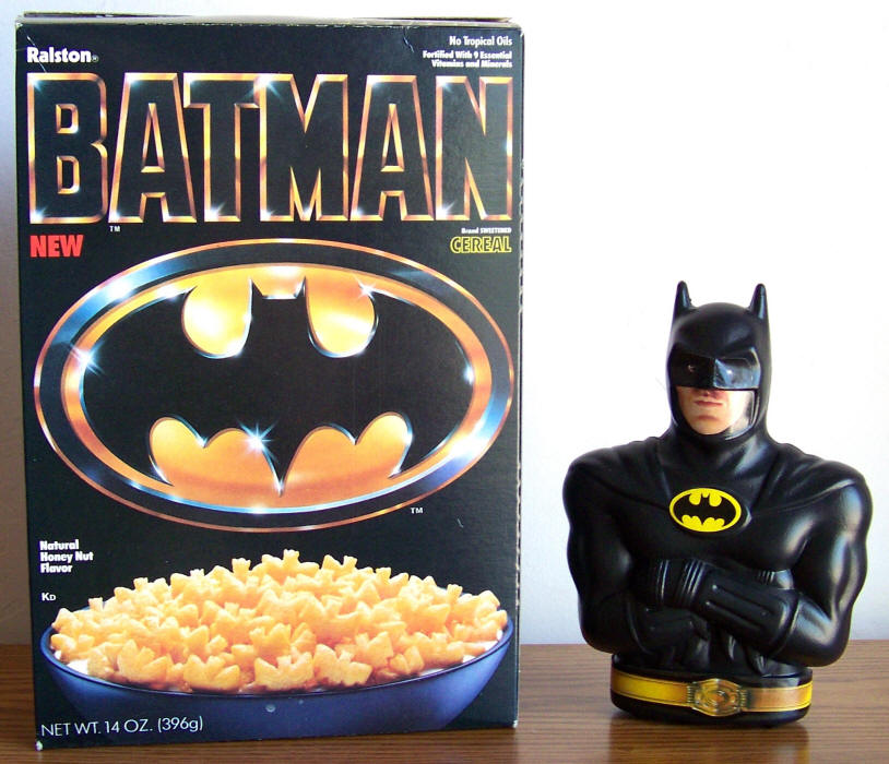 Batman Cereal Box and Bank Premium front
