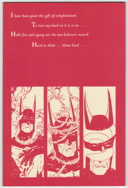 Batman The Cult #2 back cover