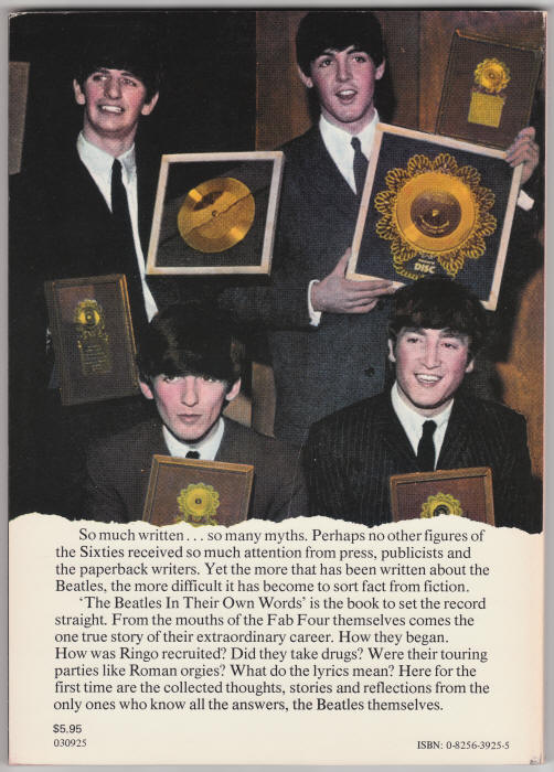 The Beatles In Their Own Words back cover