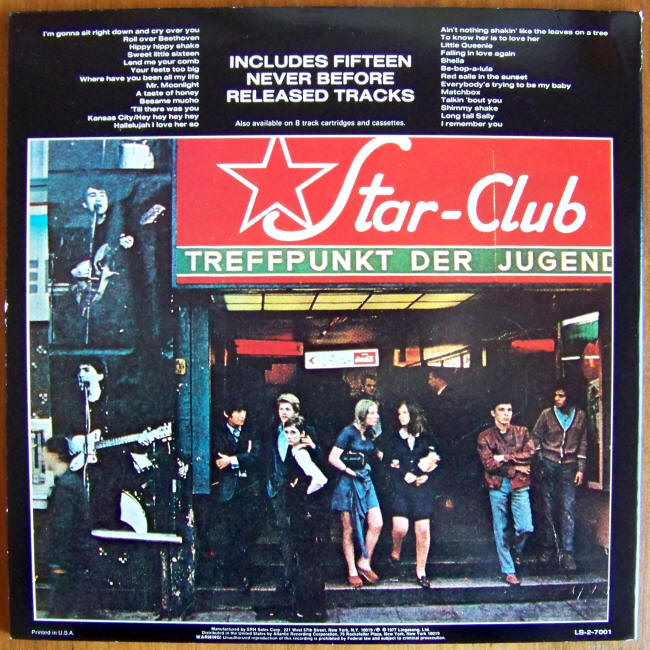 The Beatles Live At The Star Club Hamburg 1962 jacket back