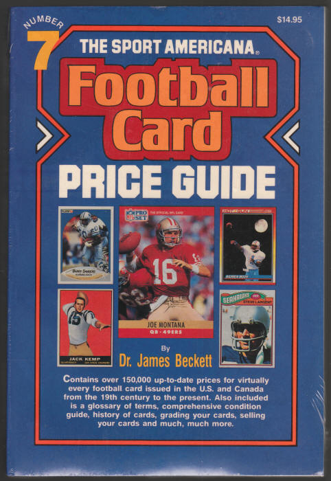 Sport Americana Football Card Price Guide #7 front cover