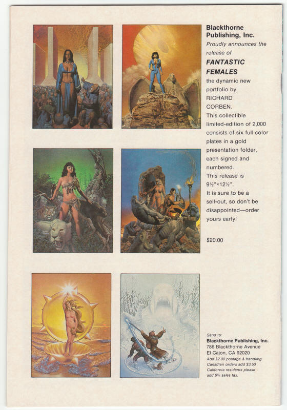 Blackthorne 3-D Series 1 Sheena Queen Of The Jungle back cover