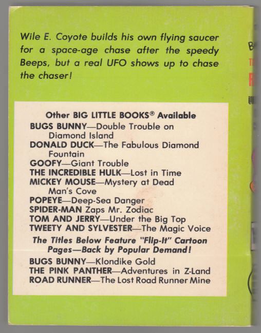The Road Runner And The Unidentified Flying Coyote back cover