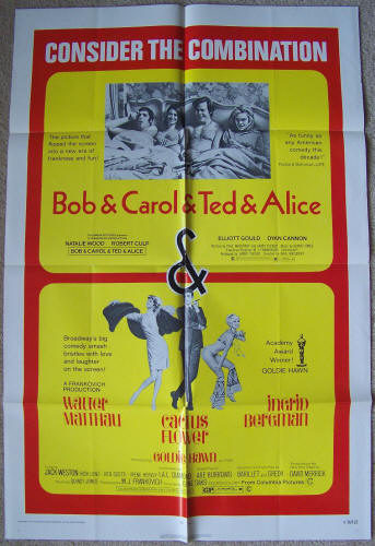 Bob Carol Ted Alice Cactus Flower One Sheet Movie Poster