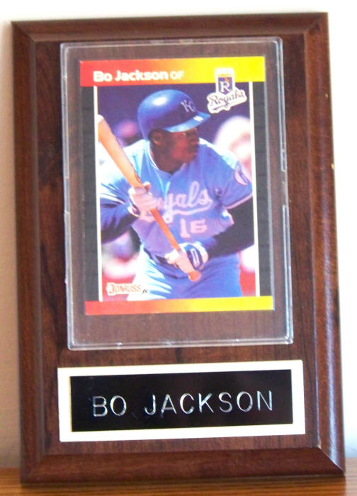 Bo Jackson Wood Plaque Card Display