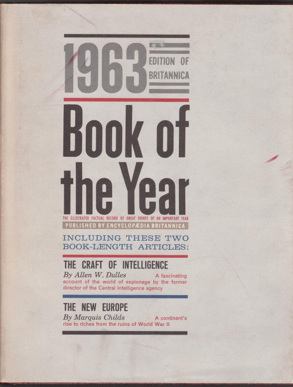 Britannica Book Of The Year 1963 Edition front