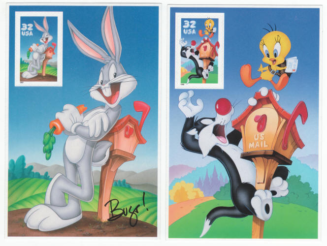 Bugs Bunny Sylvester Tweety Postage Stamp Panes