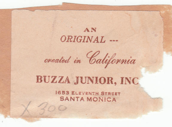 Buzza Junior Inc Label