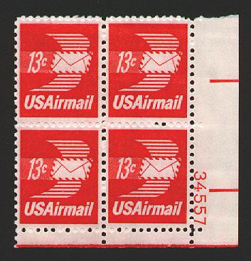 Scott #C79 Air Mail Definitive Plate Block