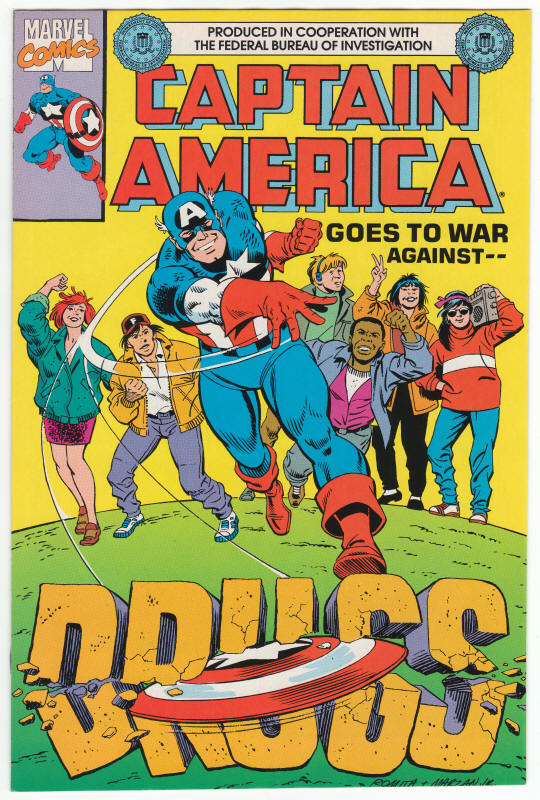 Captain America Goes To War Against Drugs front cover