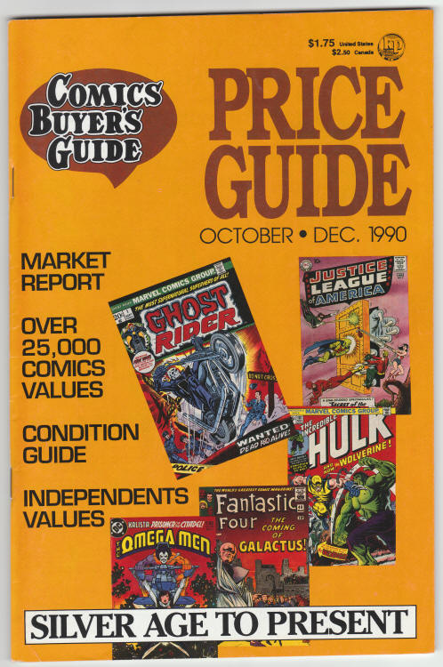 CBG Price Guide October 1990 front cover