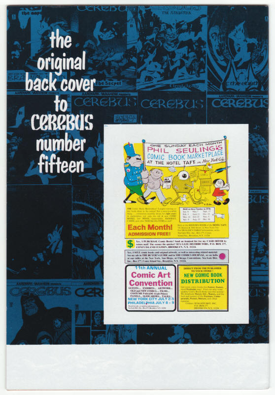 Cerebus Bi-Weekly #15 back cover