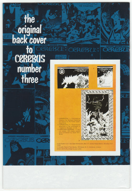 Cerebus Bi-Weekly #3 back cover