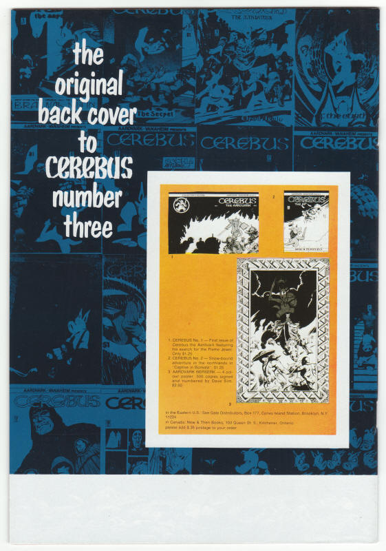 Cerebus Bi-Weekly #3 back cover