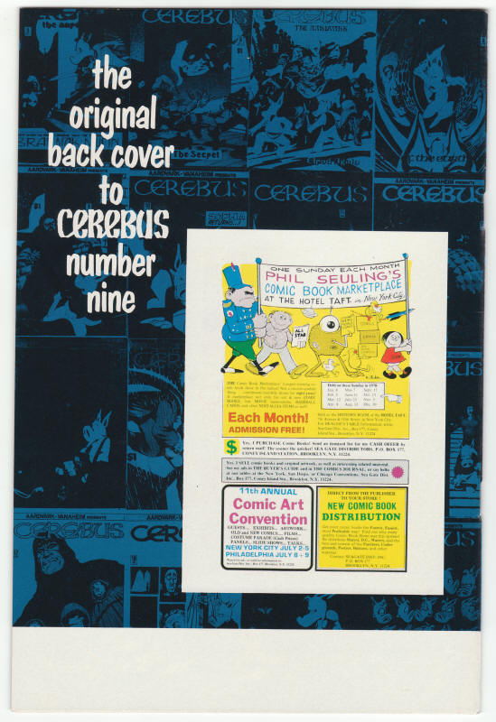 Cerebus Bi-Weekly #9 back cover