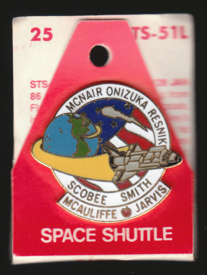 NASA Challenger Space Shuttle Lapel Pin