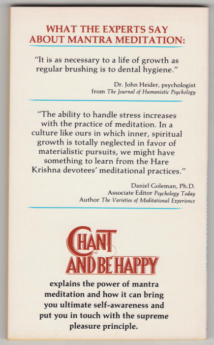 Chant And Be Happy back cover