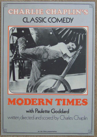 Charlie Chaplin Modern Times Movie Poster
