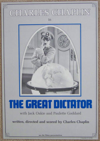 Charlie Chaplin The Great Dictator Movie Poster