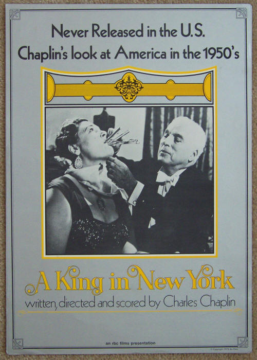 Charlie Chaplin A King In New York Movie Poster