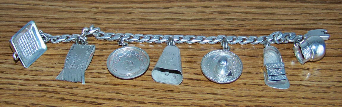 Mexico City Sterling Silver Charm Bracelet