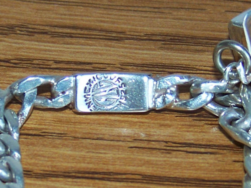 Mexico City Sterling Silver Charm Bracelet Hallamrk
