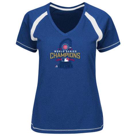 Chicago Cubs Womens V-Neck T-Shirt