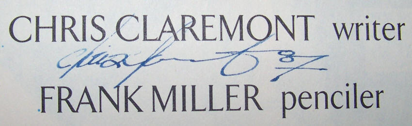 Chris Claremont signature