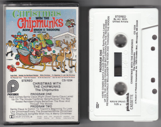 Christmas With The Chipmunks Album Audio Cassette Tape