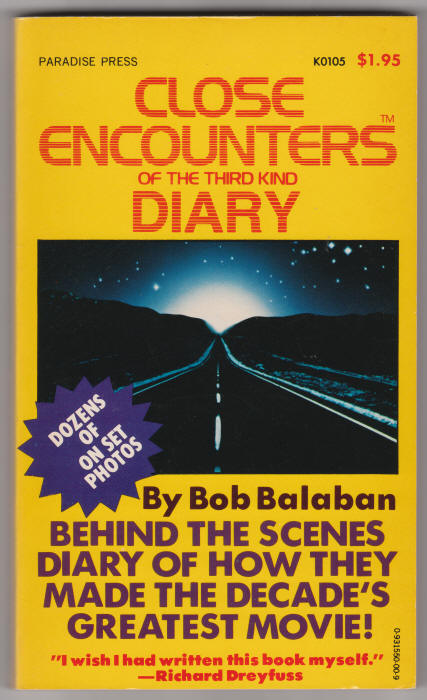 Close Encounters Of The Third Kind Diary front cover