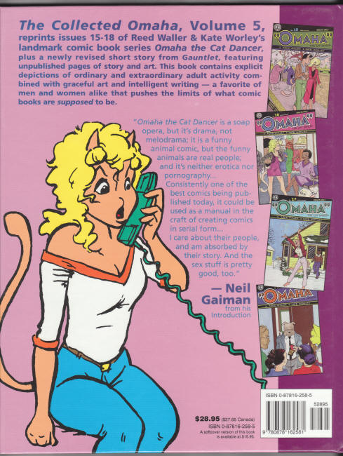 The Collected Omaha The Cat Dancer Volume 5 Signed and Numbered Edition back cover