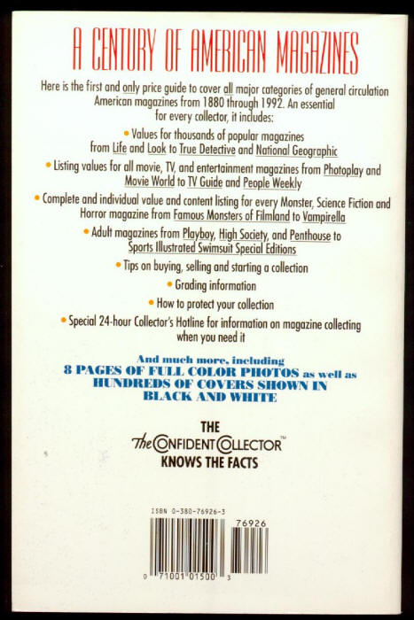 Collectible Magazines Identification and Price Guide back cover