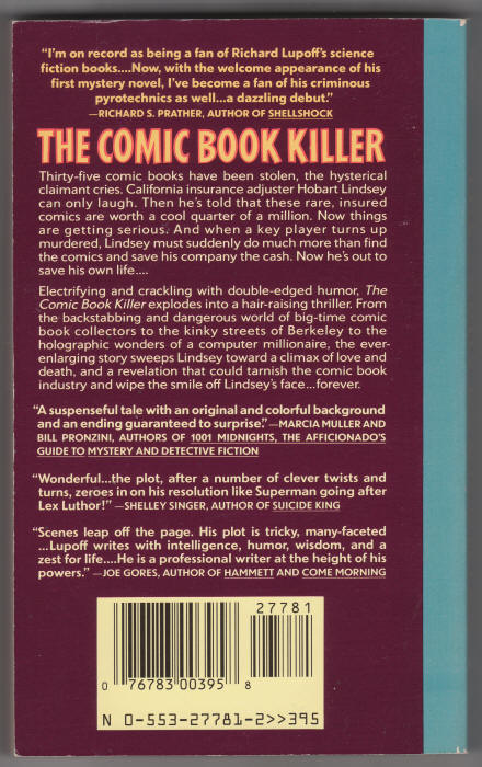 The Comic Book Killer back cover