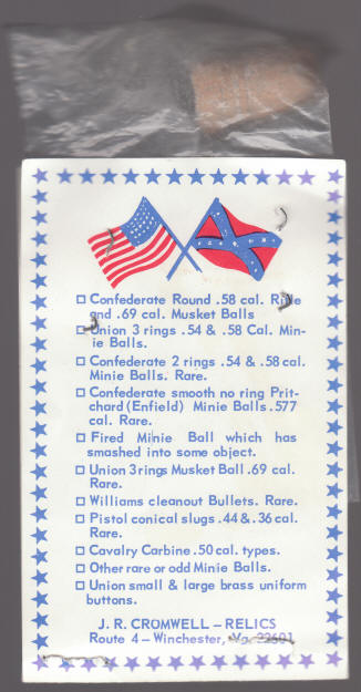 Civil War Confederate States 2 Ring Bullet
