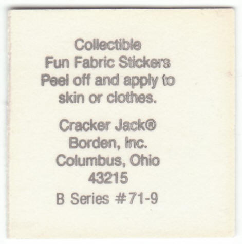 Cracker Jack Fun Fabric Stickers
