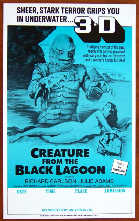 3D Creature From The Black Lagoon Handbill