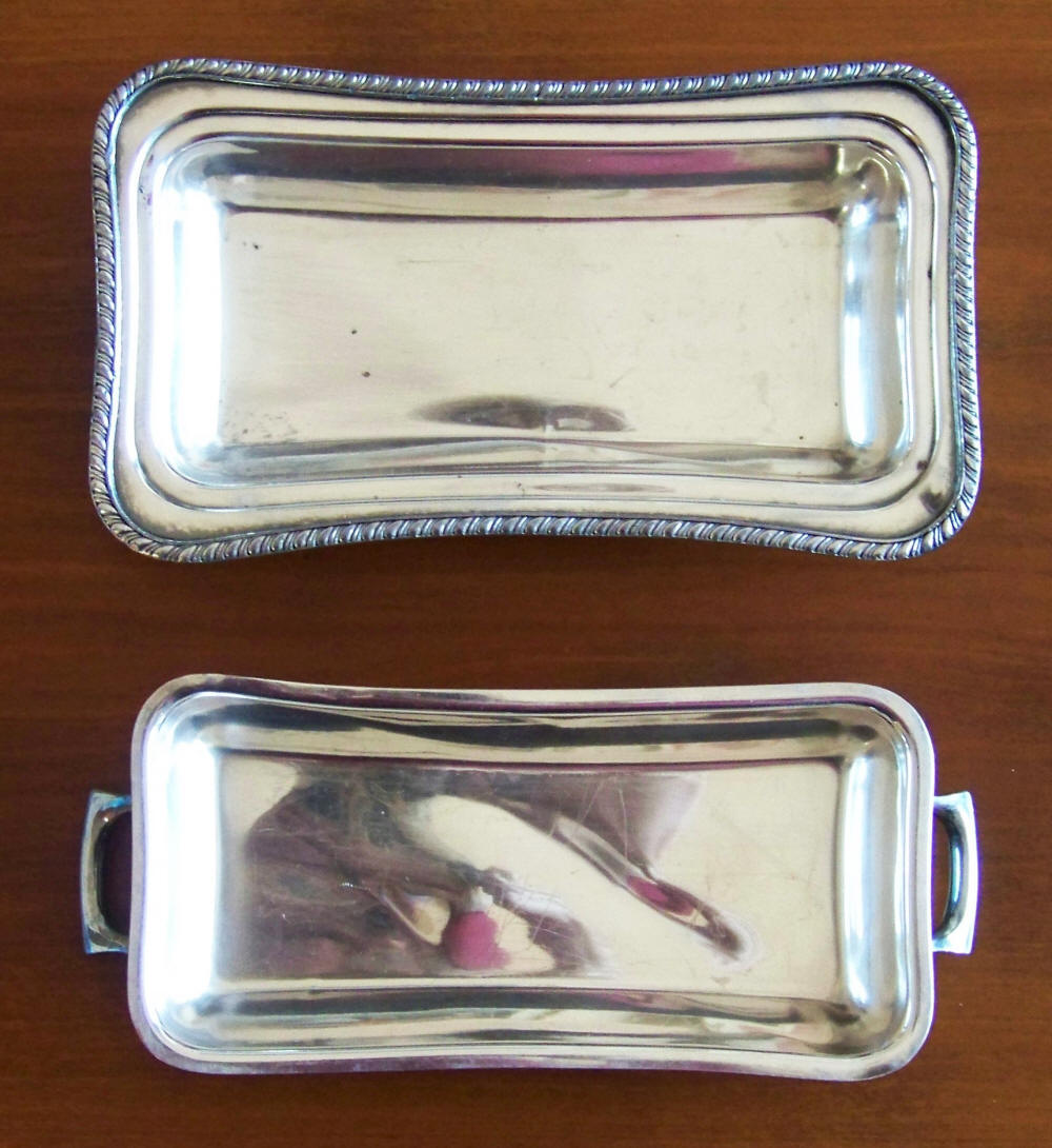 Crescent Silverware Silver Plated Covered Butter Dish