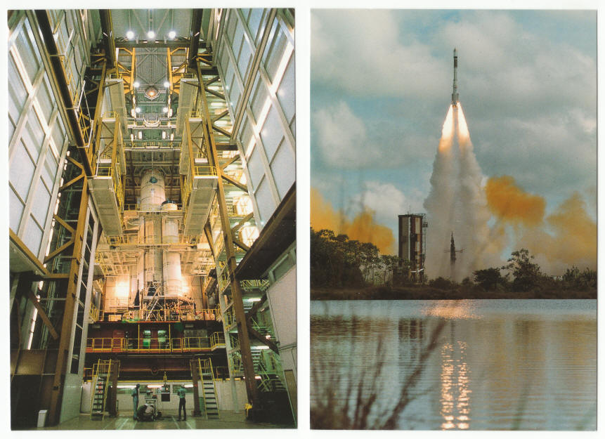CSG Ariane 4 Rocket Post Cards