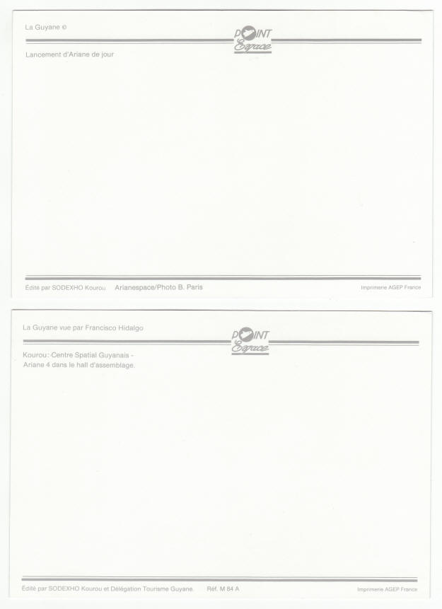 CSG Ariane 4 Rocket Post Cards