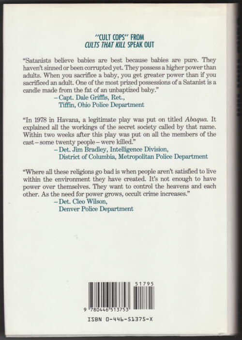Cults That Kill back cover