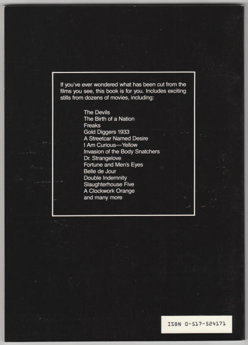 Cut The Unseen Cinema back cover