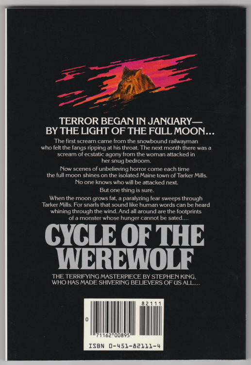 Cycle Of The Werewolf back cover