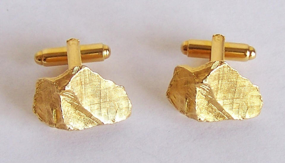 Dante Gold Nugget Cuff Links front