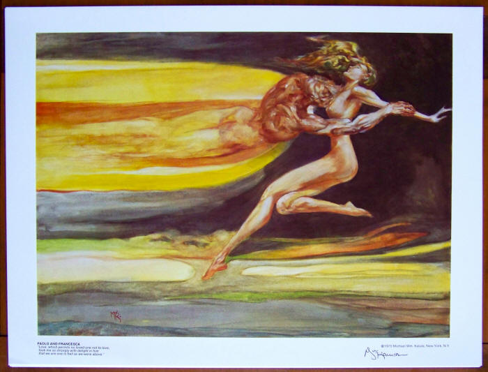 Michael Kaluta Dantes Inferno Portfolio Signed Paolo Francesa Plate