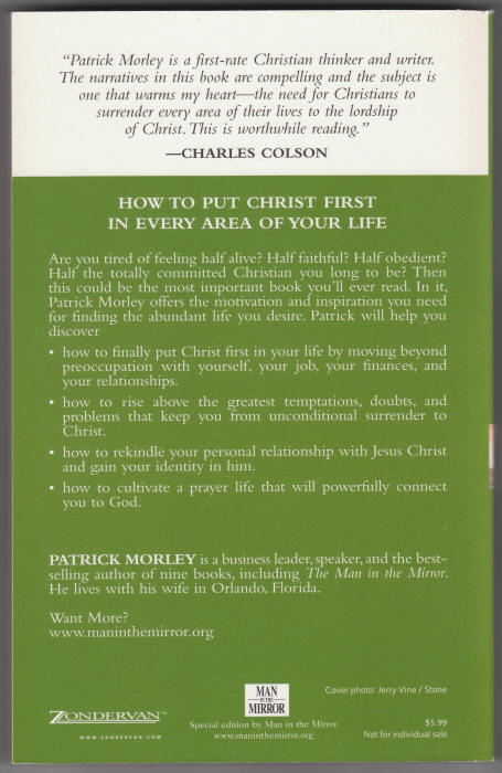 Devotions For The Man In The Mirror back cover