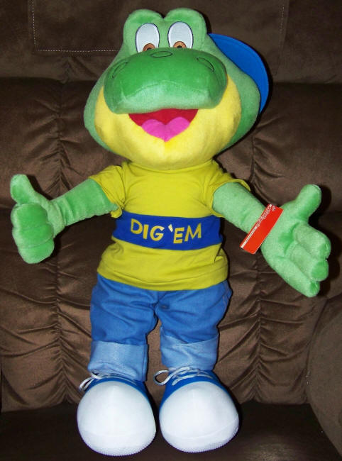 Dig Em Frog Stuffed Animal Promo Toy front
