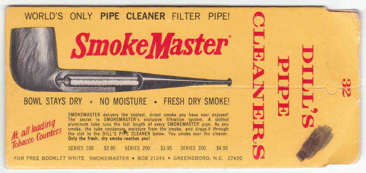 Dills Pipe Cleaners with SmokeMaster Ad