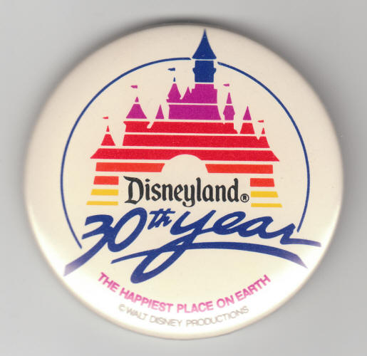 Disneyland 30th Year Button