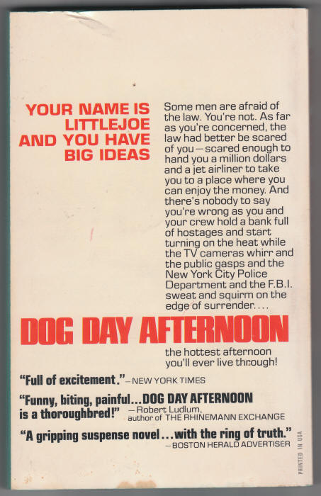Dog Day Afternoon back cover