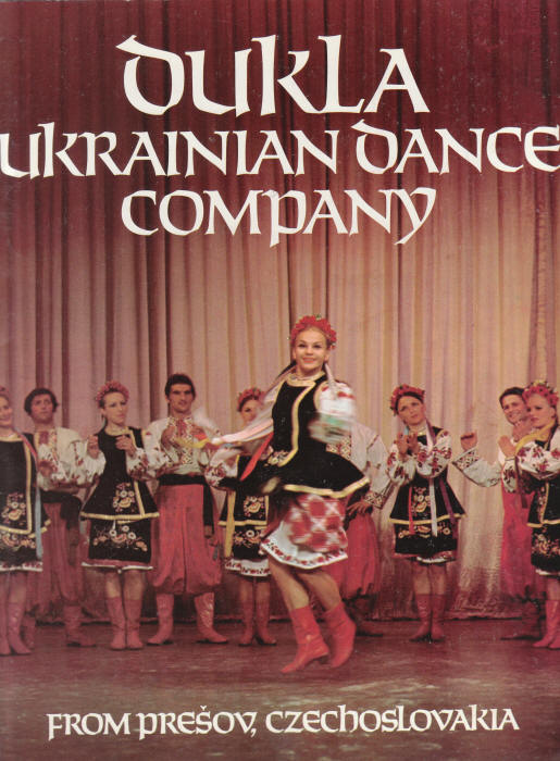 Dukla Ukrainian Dance Company Souvenir Program front cover